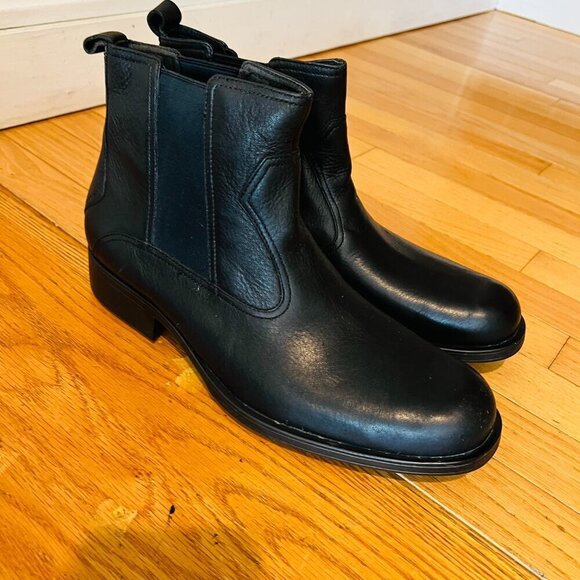 Rockport Men’s Black Leather Chelsea Slip On Boots Size 11.5 W NEW main image 10